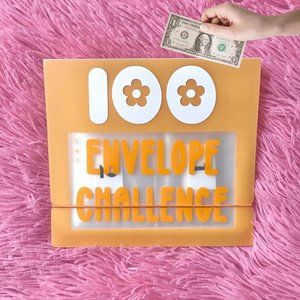 Yellow 100 Envelopes Money Saving Challenge Kit